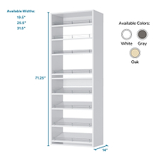 Slanted (8 Shelves) White ab_test