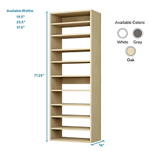 Straight (8 Shelves) Natural Oak ab_test