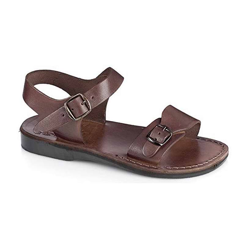 Ziv | Black Leather Double Strap Sandal