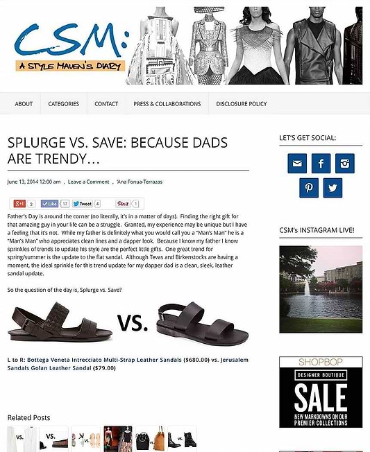 CSM feature Jerusalem sandals