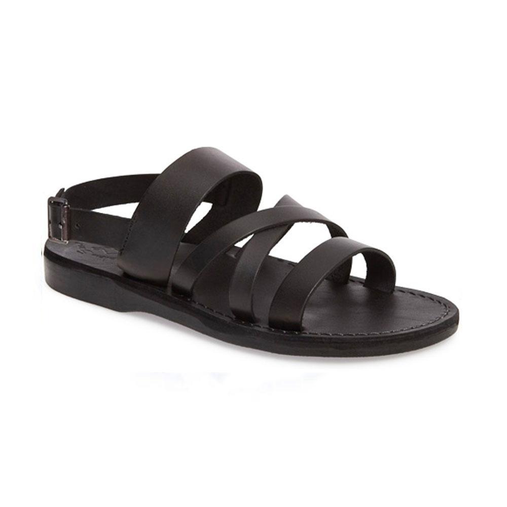Men's Leather Sandals With Adjustable Ankle Straps