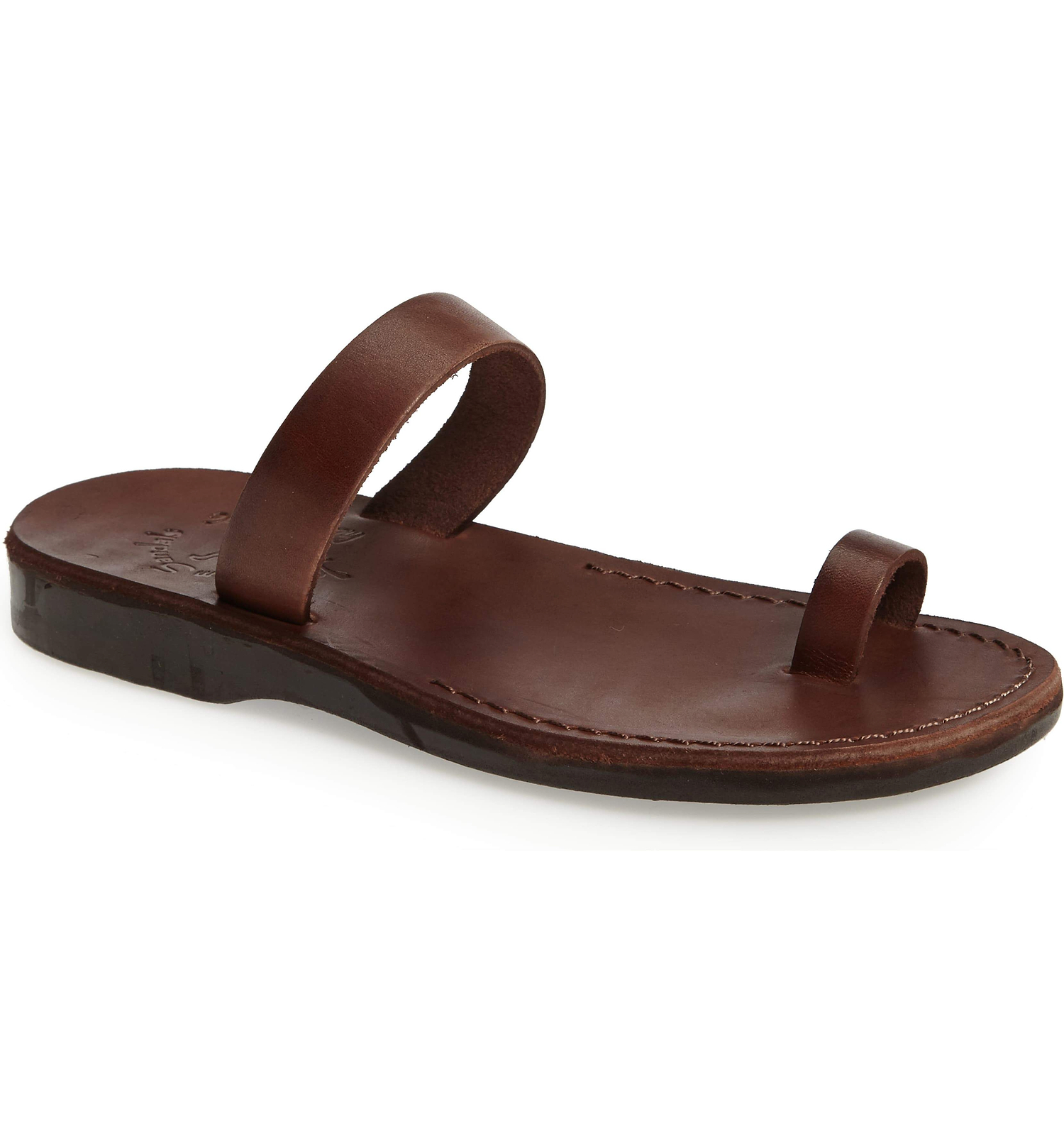 Women’s Slides: Leather Sandals without Ankle Strap
