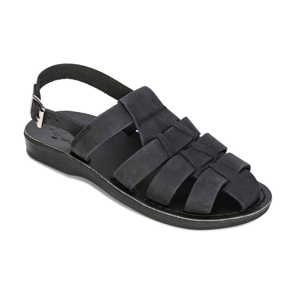 Michael Black Nubuck Leather Sandal - Side View