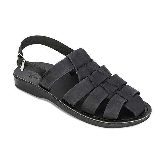 Michael Black Nubuck Leather Sandal - Side View