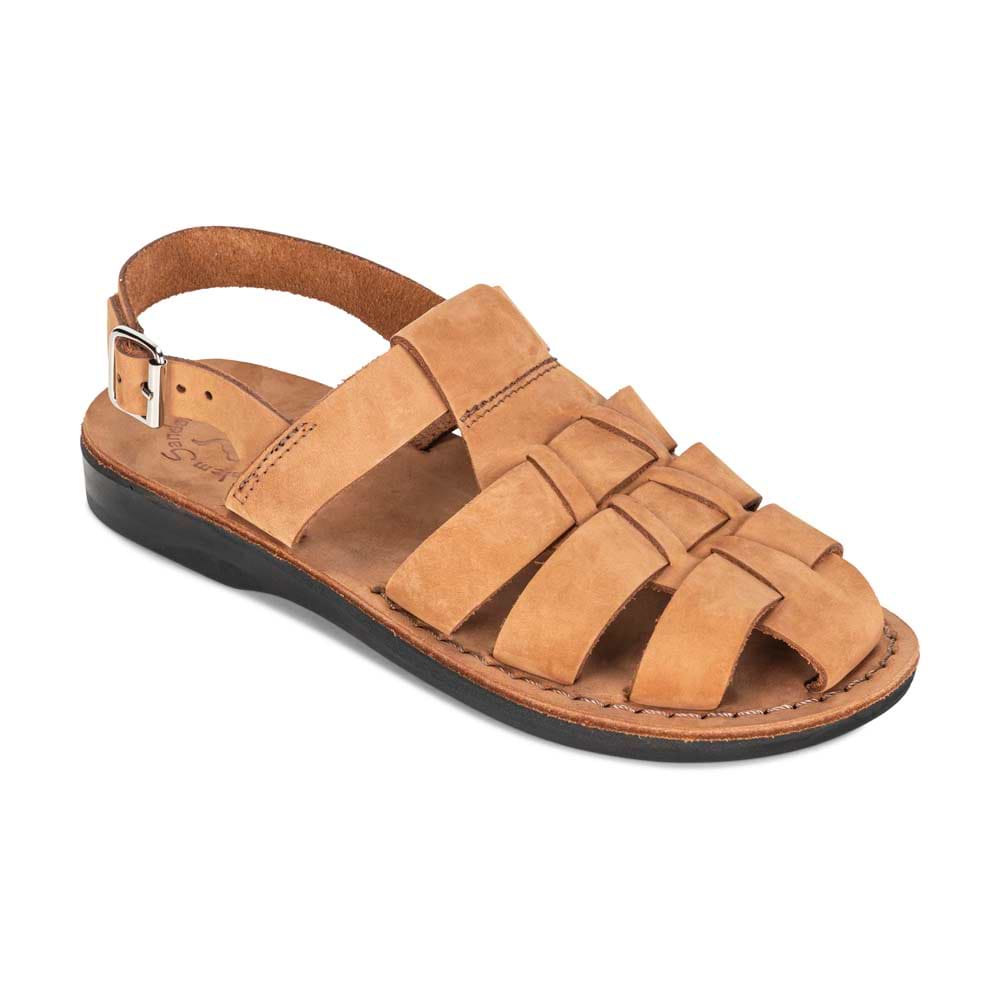 JUNIOR\'S D\' ALEX SOFT BROWN FISHERMAN MENS SANDALS LEATHER      SIZE 11 L main image 4
