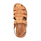 Michael Camel Brown Nubuck Leather Sandals - Top View