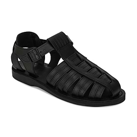 mens closed toe leather dress sandals Men's SGAN like look without animal materials Shoe Toe Leather Dress Sandals