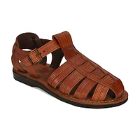 Barak - Leather Closed Toe Sandal | Honey