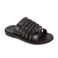Adam - Caged Leather Slide Sandal | Brown