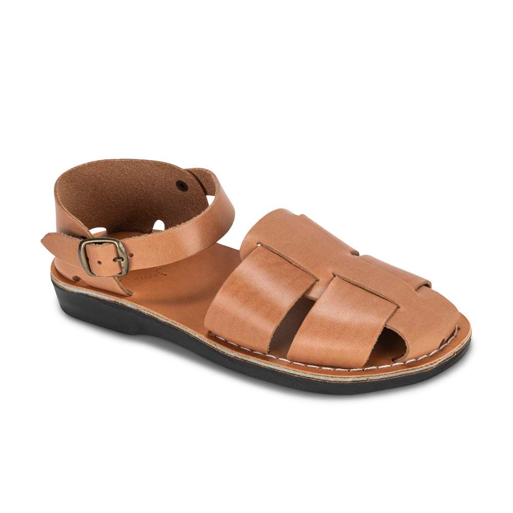 Gemma - Leather Adjustable Strap Sandal | Tan