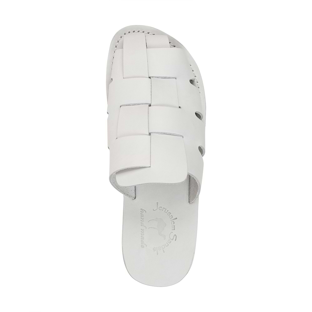 Sailor Closed-Toe Leather Sandals - White display picture 2