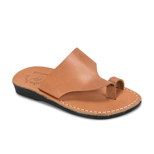 Petra - Leather Toe Strap Sandal | Tan