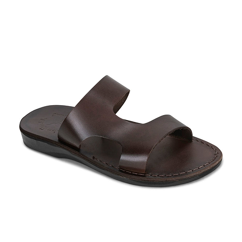 June - Leather Side Strap Sandal | Brown