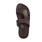 June - Leather Side Strap Sandal | Brown
