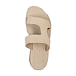 June - Leather Side Strap Sandal | White Nubuck