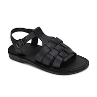 Jerusalem‎ Sandals 42 Leather Fisherman Sandals Black Woven Flat JERUSALEM SANDALS Leather Woven Strap Sandals - 42 EU | 9 US  main image 2