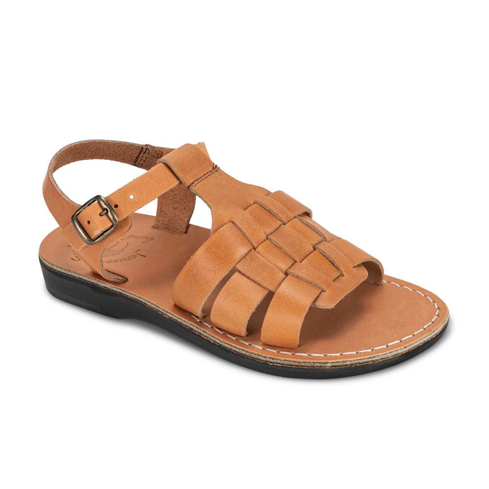 金曜までSale 24cm AMERI MEDI BUCKLE SANDAL Mikayla - Leather Adjustable Woven Strap Sandal - Tan