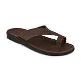 Echo - Modern Minimalist Toe Loop Sandal | Brown Nubuck