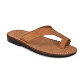 Echo - Asymmetrical Toe Loop Sandal | Honey Nubuck