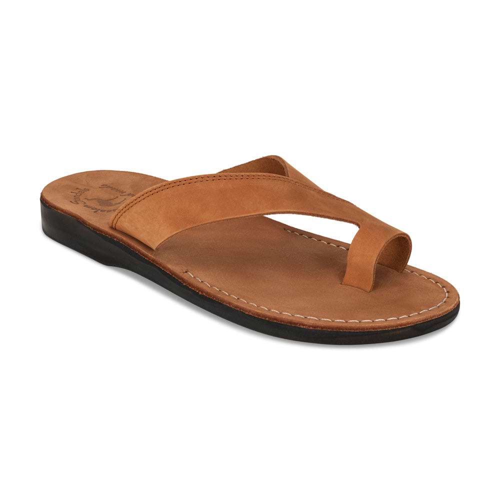 Echo – Modern Minimalist Toe Loop Sandal - Honey Nubuck