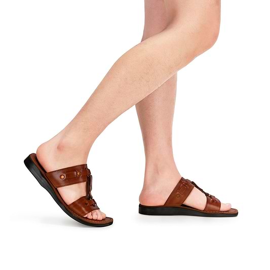 The Wayfarer - Bold Leather Ring Sandal | Honey