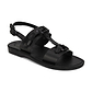 Lyra - Riveted Comfort Leather Sandal | Black