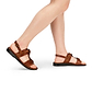 Lyra - Riveted Comfort Leather Sandal | Honey