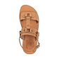 Lyra - Riveted Comfort Leather Sandal | Tan