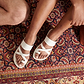 The Good Shepherd - Leather Toe Loop Sandal | White