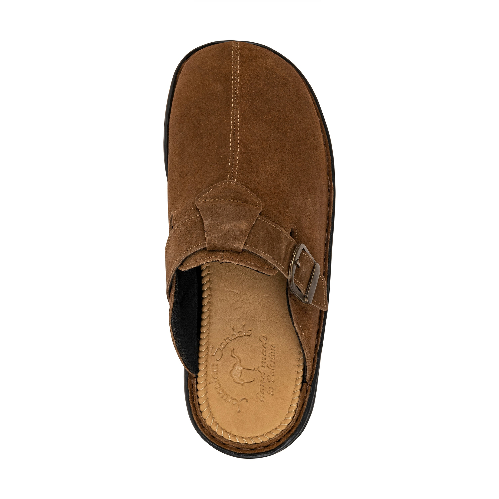Nomad - Front Seam Suede Leather Clog | Honey Suede