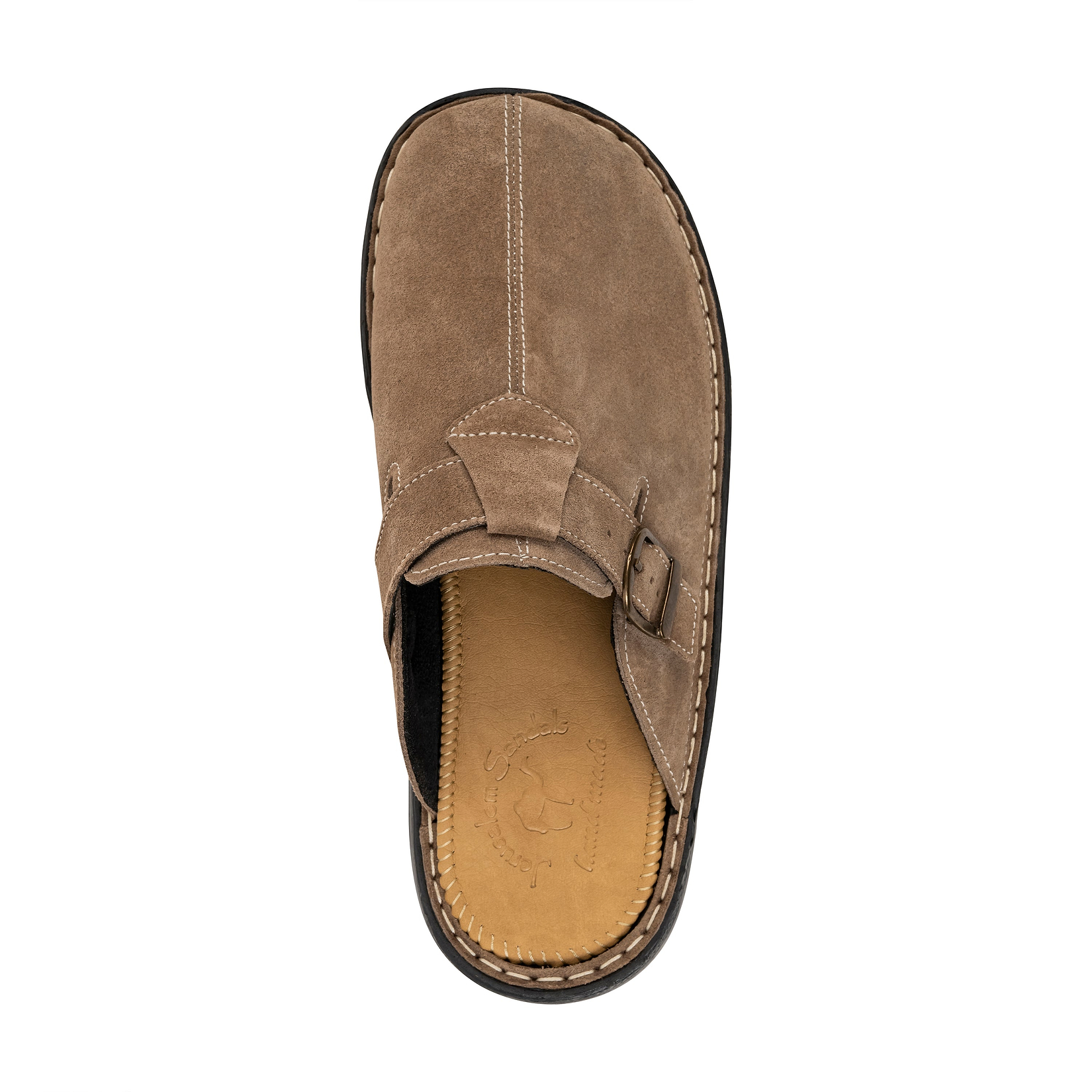 Nomad - Front Seam Suede Leather Clog | Olive Suede