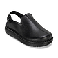 Anchor - Back-Strap Leather Clog | Black