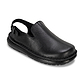 Anchor - Back-Strap Leather Clog | Black