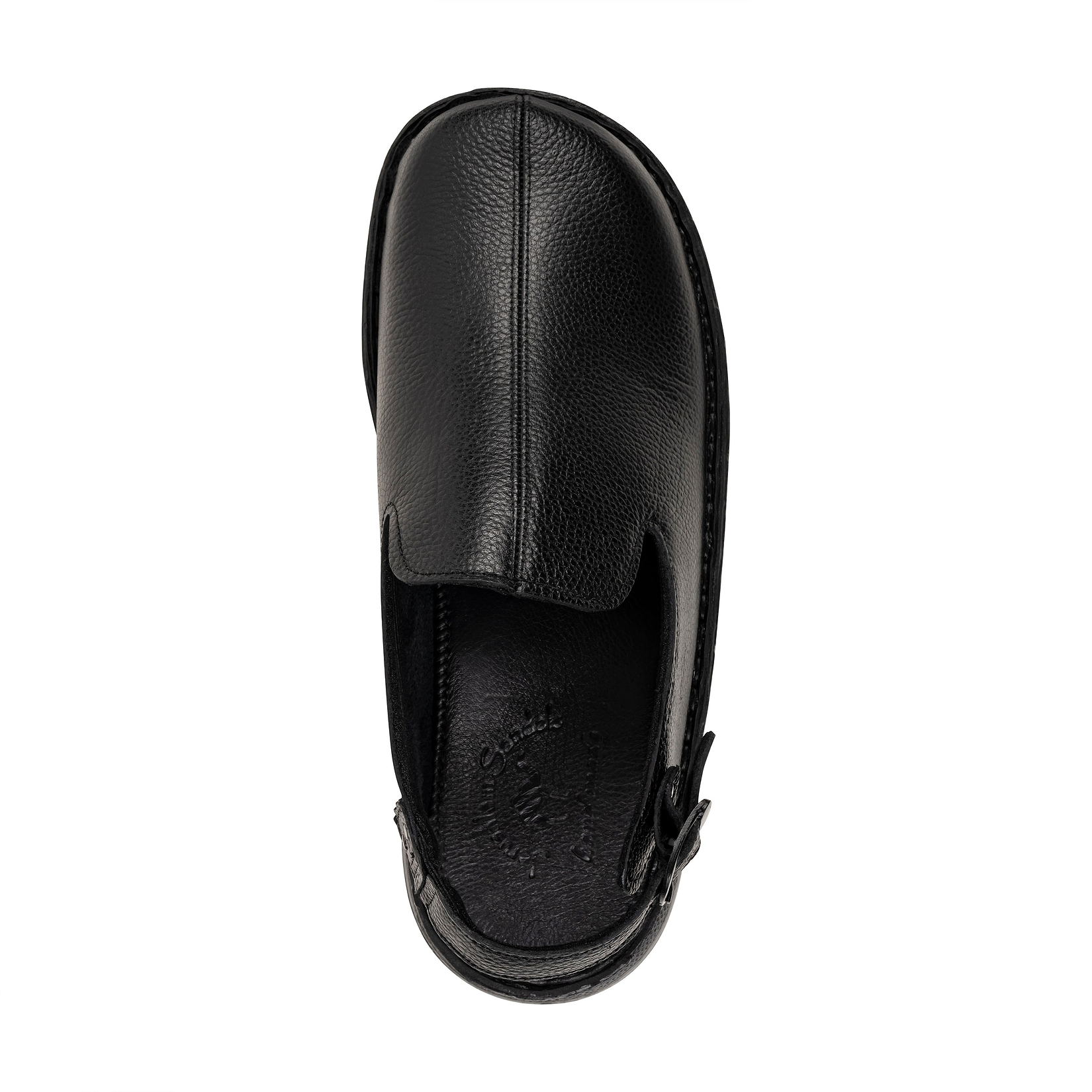 Anchor - Back-Strap Leather Clog | Black