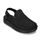 Anchor - Back-Strap Leather Clog | Black Nubuck