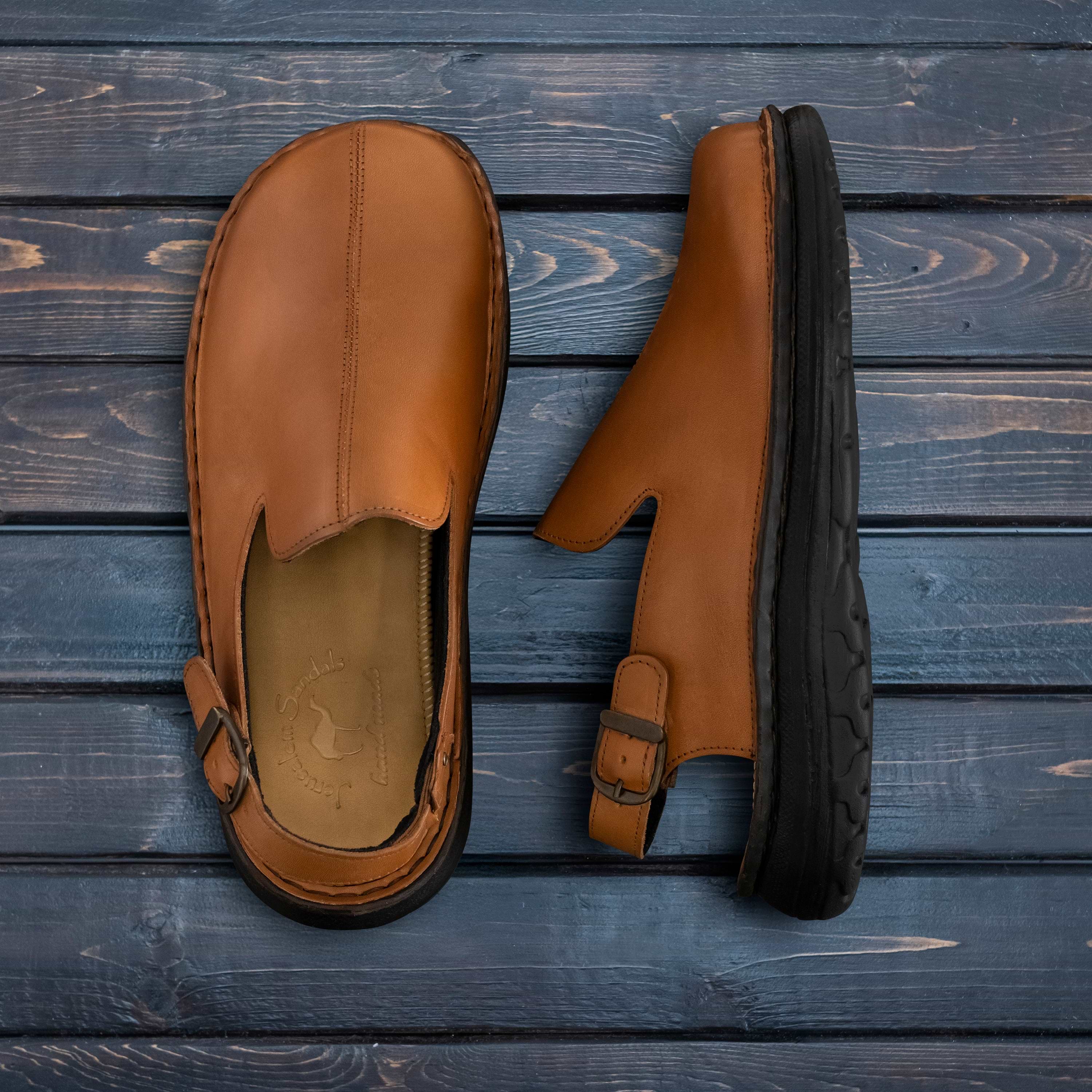 chinese dress ladies Anchor - Back-Strap Leather Clog - Honey