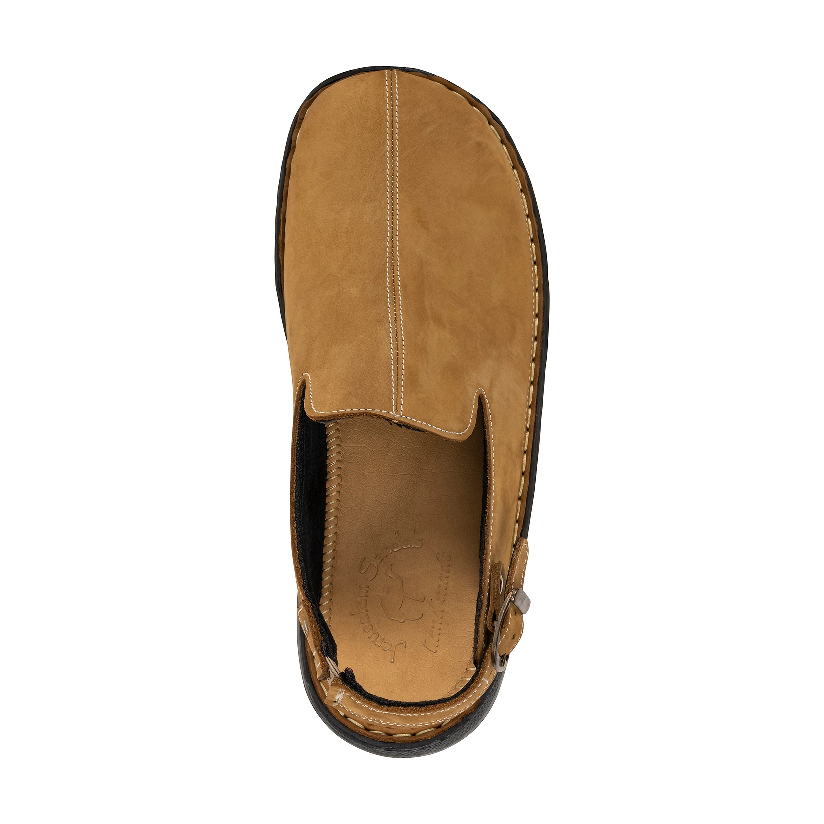 Anchor - Back-Strap Leather Clog | Tan Nubuck