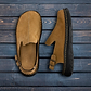 Anchor - Back-Strap Leather Clog | Tan Nubuck