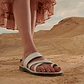 The Good Shepherd - Leather Toe Loop Sandal | White