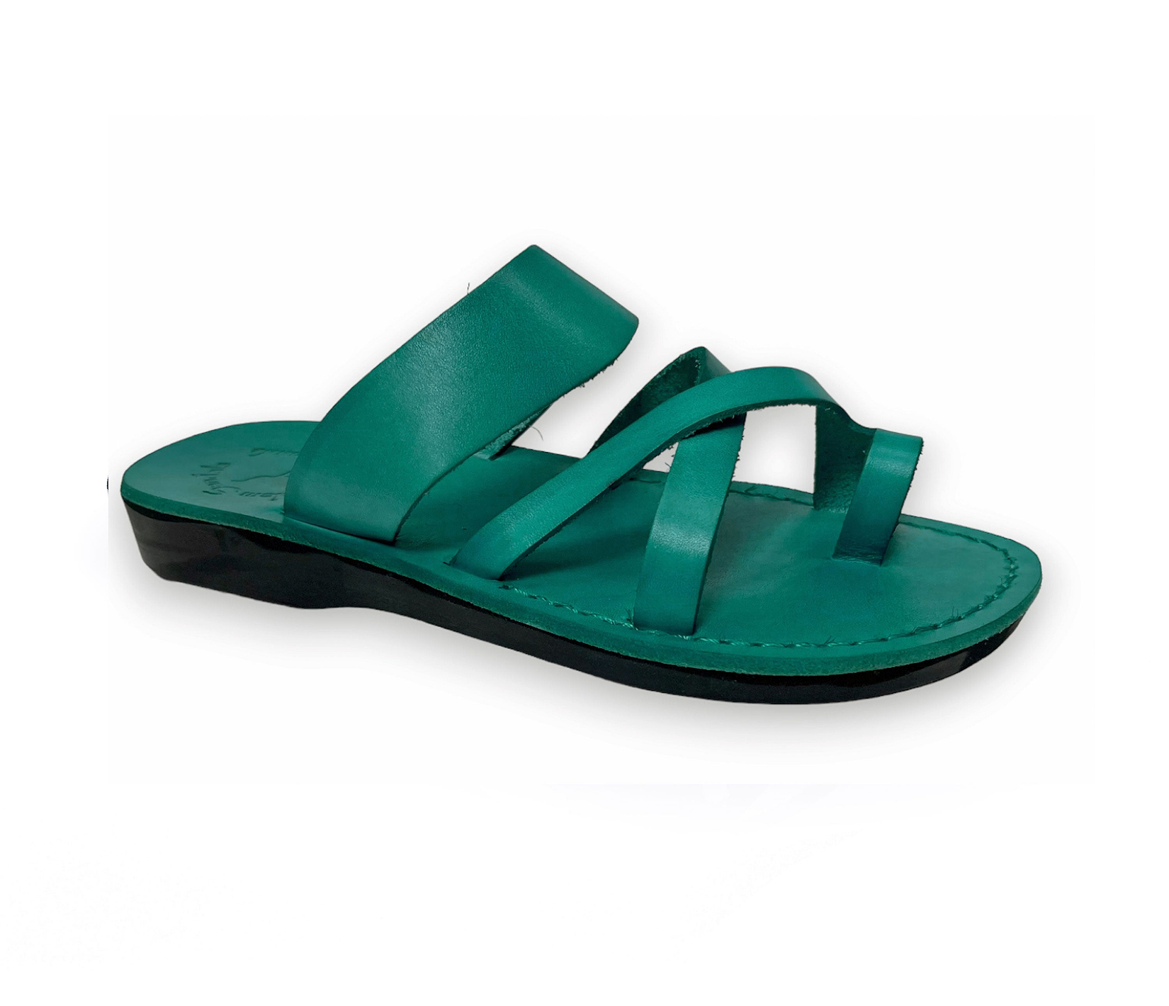 The Good Shepherd - Leather Toe Loop Sandal | Turquoise