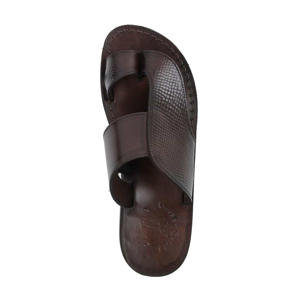 Peter Brown Alligator Leather Toe Strap Sandal