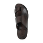 Peter LE - Leather Toe Strap Sandal | Brown Ostrich
