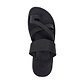 The Good Shepherd - Leather Toe Loop Sandal | Black Nubuck