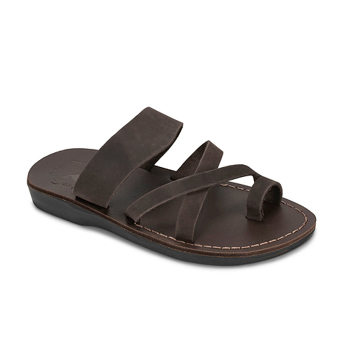 The Good Shepherd - Leather Toe Loop Sandal | Brown Nubuck
