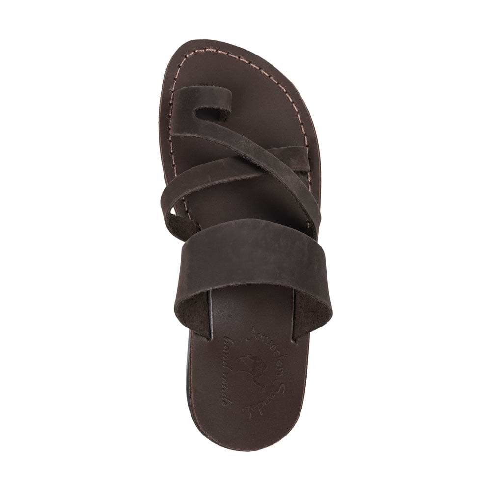 The Good Shepherd - Leather Toe Loop Sandal | Brown Nubuck