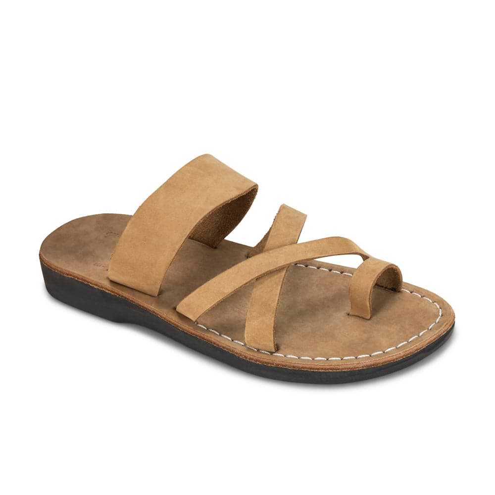 The Good Shepherd - Leather Toe Loop Sandal | Yellow Nubuck