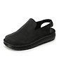 Anchor - Back-Strap Leather Clog | Black Nubuck