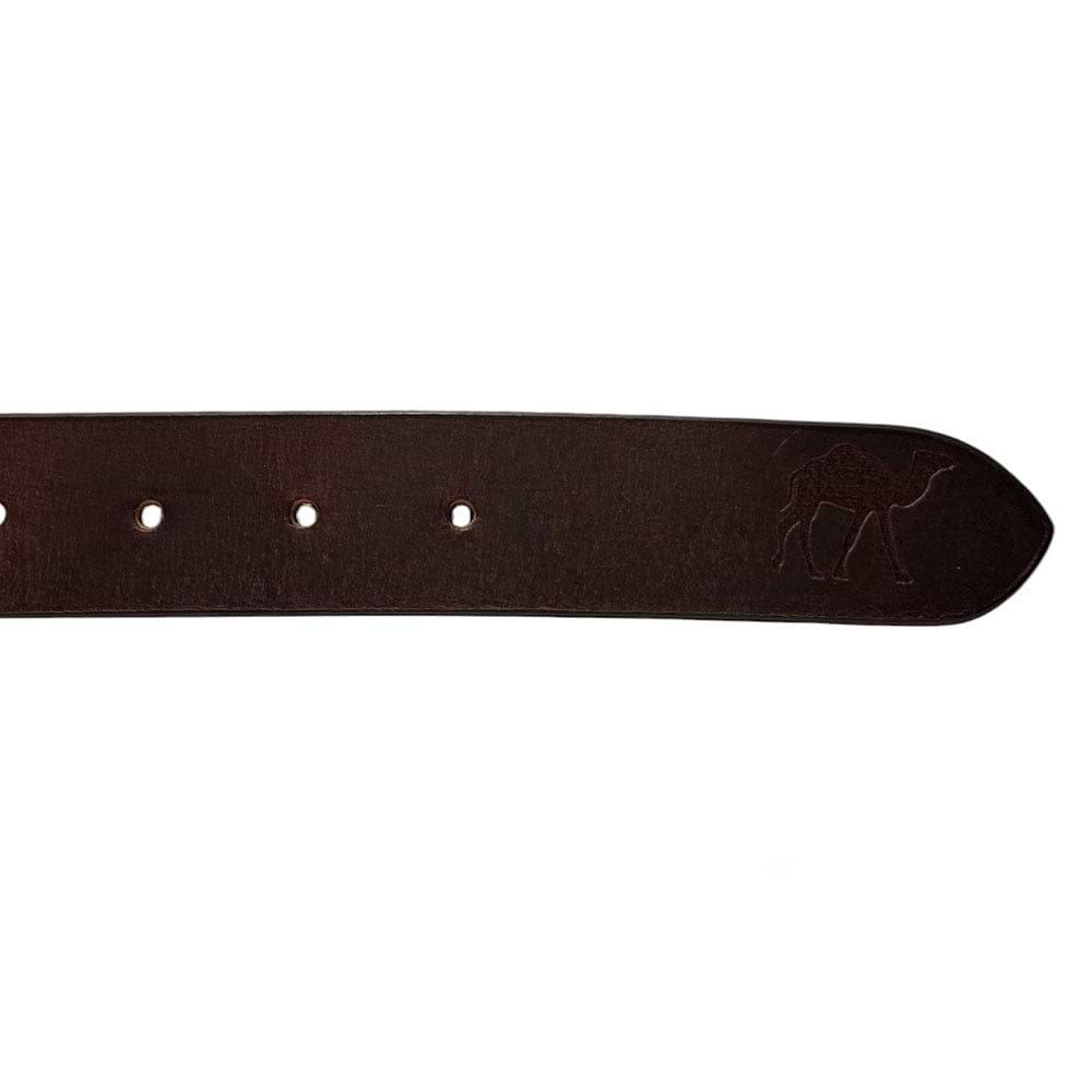 The Jericho Belt - Classic Brown Leather Belt | Bronze