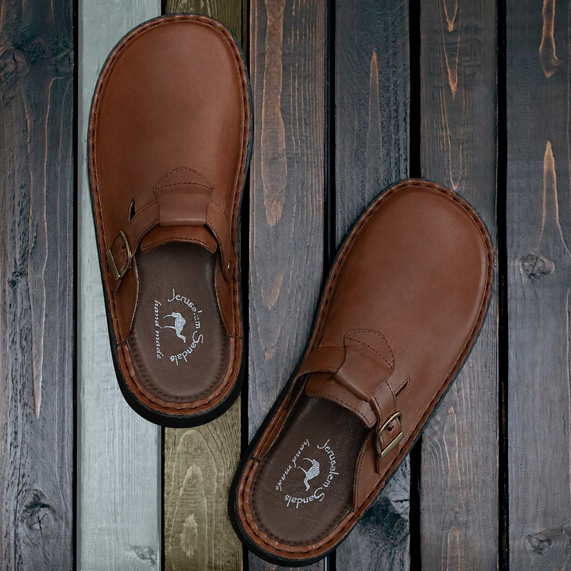 Sawyer - Leather Clog-Toe Sandal | Brown