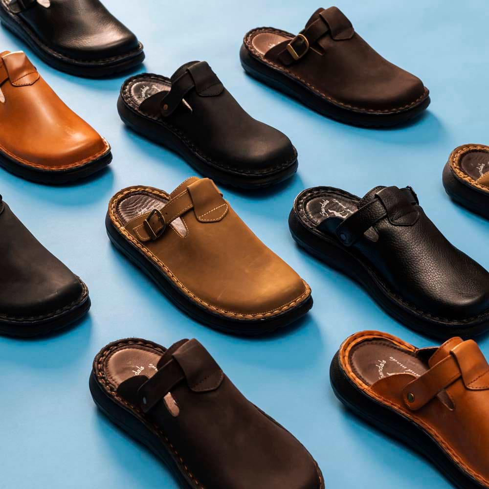 Sawyer - Leather Clog-Toe Sandal | Honey